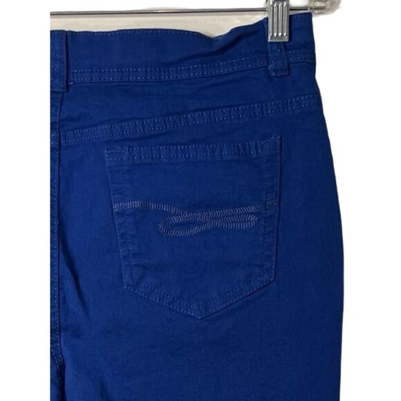 Style Co Pants Womens Size 14P Blue Tummy Control Mid Rise Zip Close Denim - Picture 7 of 12